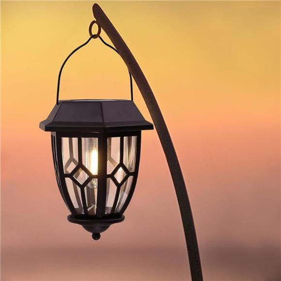 Solar Lanterns Outdoor Waterproof,Solar Wall Lights Outdoor, Hanging Solar Light - Picture 3 of 7